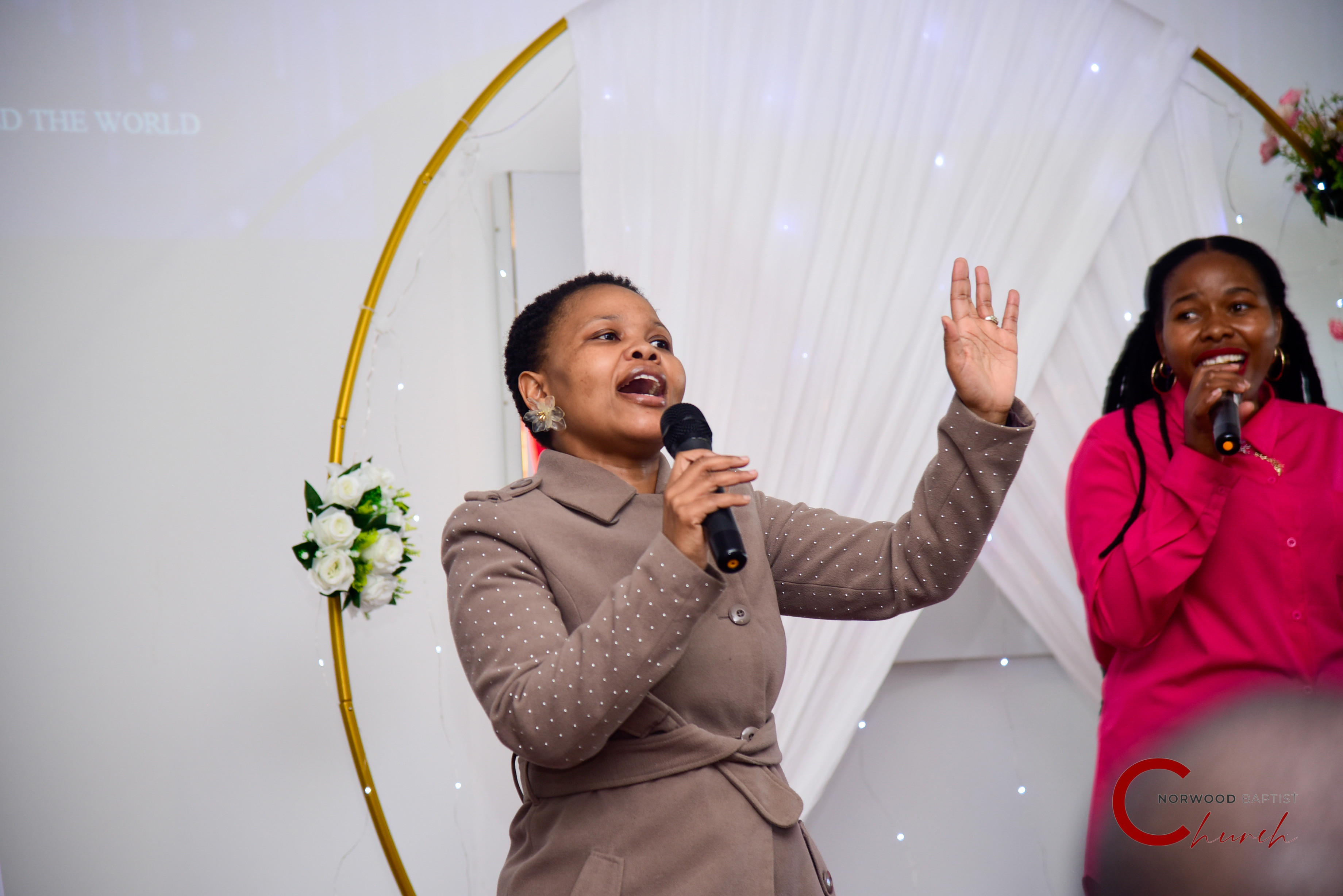 A person being baptized